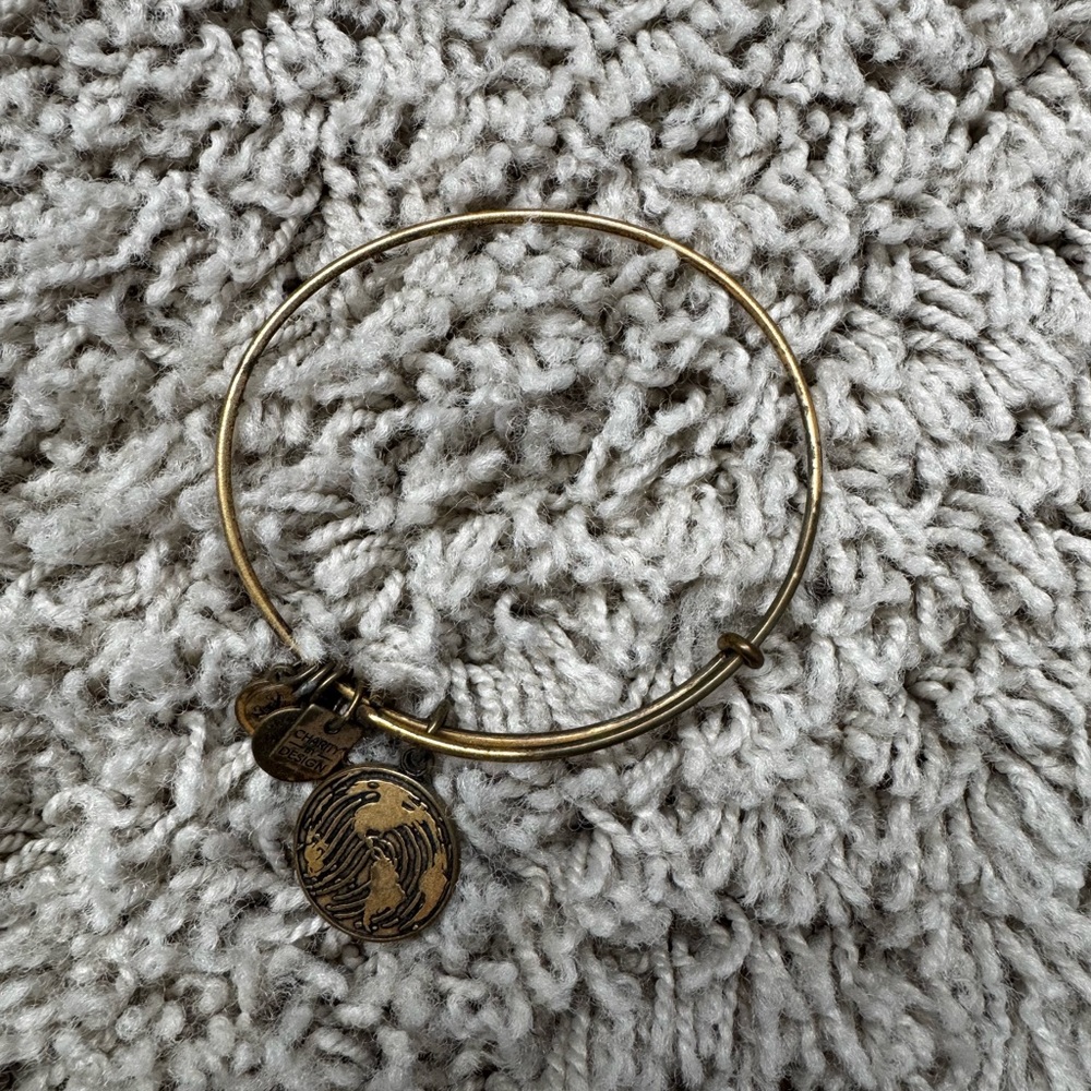 ALEX AND ANI Gold Bangle Bracelet with Charms